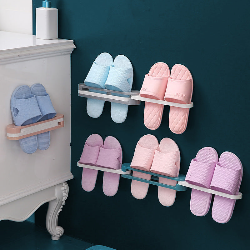 Adhesive Slippers Hanger Foldable