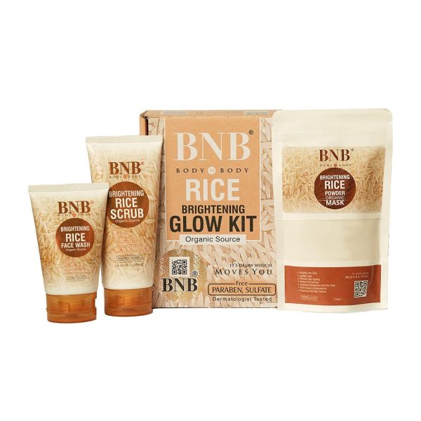 ✨ Glow Naturally with the BNB Rice Extract Brightening Skincare Kit! 🌸